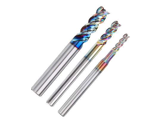 3-10mm DLC Colorful End Mill Flat For Aircraft Aluminum Upgrade Milling Cutter