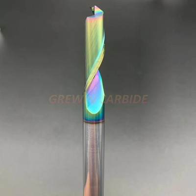 Renkli Alüminyum Kesme Frezeleri Gravür Tungsten Karbür Kesici HRC45