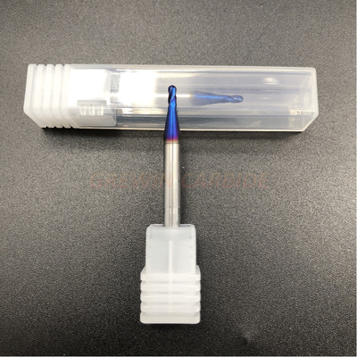 HRC 65 Tungsten Karbür Mikro Parmak Freze / Karbür Parmak Freze, Mavi Nano Kaplamalı Mirco Parmak Frezeler ile Gravür için