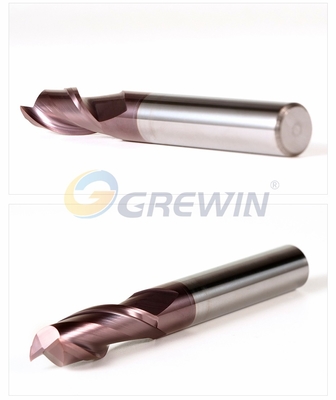 HRC60 2 Ağızlı Tungsten karbür kare parmak frezeler, iyi aşınma direncine sahip kesici aletler