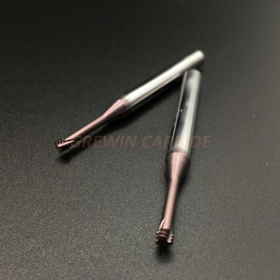 Sertleştirilmiş Çelik için TiAiCN Kaplama UNC 3xP Katı Karbür Dişli Parmak Freze